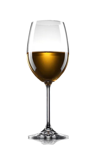 Вино в стакане изолированы на белом — стоковое фото