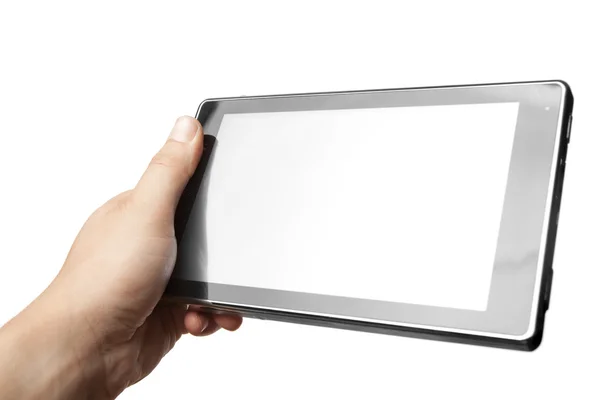 Handhaltender Tablet-PC — Stockfoto