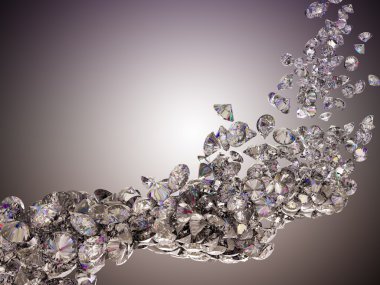 Large diamonds flow clipart