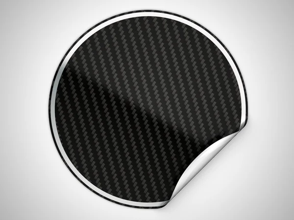 Black textured bent sticker or label — Stock Photo, Image