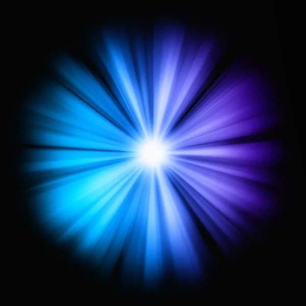 어둠 속에서 빛의 블루 빔 — 스톡 사진