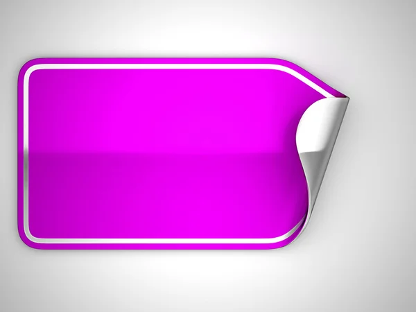 Magenta sticker or label over grey — Stock Photo, Image