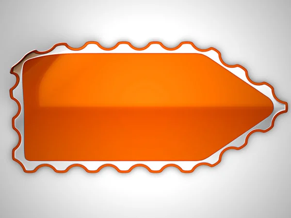 Orange hamous klistermärke eller etikett — Stockfoto
