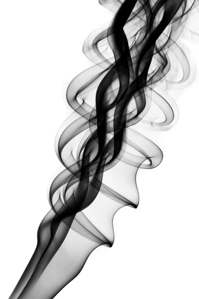 Абстрактные формы дыма на белом — стоковое фото