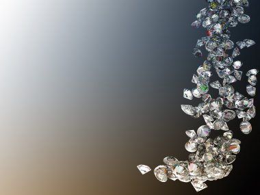 Large diamonds or gems flow clipart