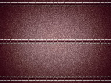 Maroon horizontal stitched leather background clipart