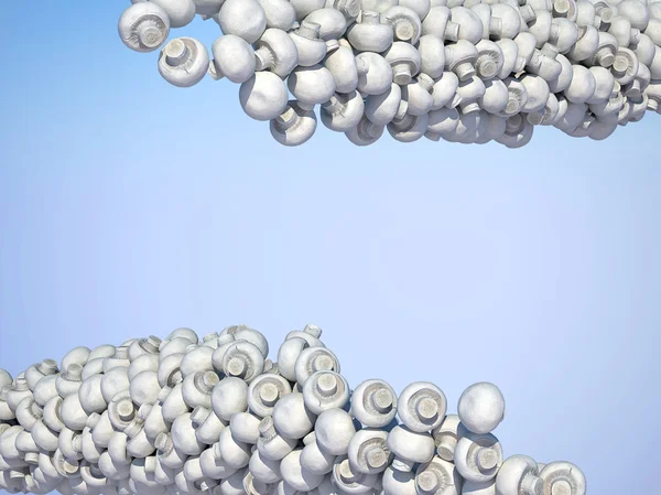 Välsmakande champinjon svamp flöden — Stockfoto