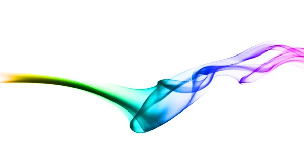 白の抽象的なカラフルなヒューム波 — ストック写真