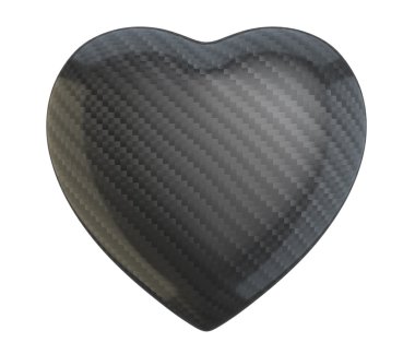 Carbon fiber heart shape isolated clipart