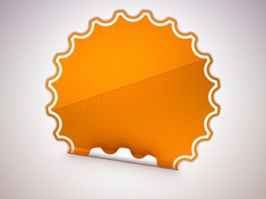 Spotted Orange round hamous sticker or label clipart