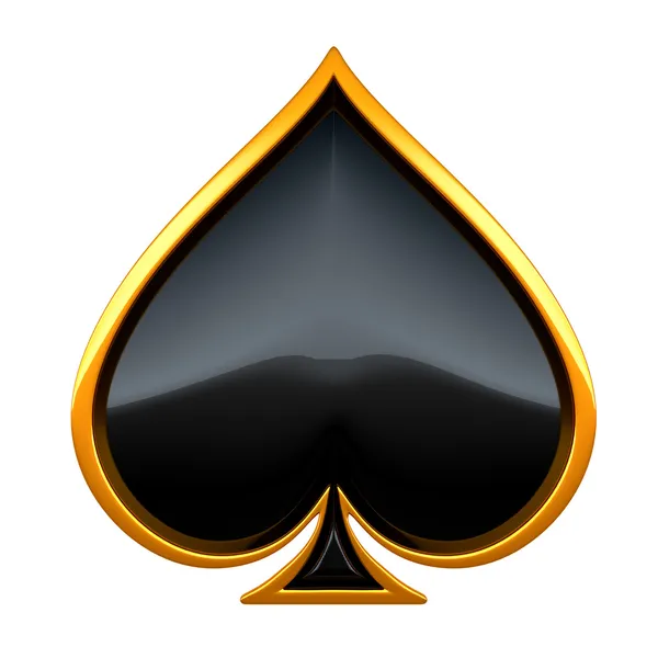 Spades card suits with golden framing — Stock Photo © Arsgera #5479021