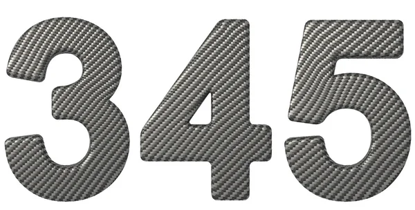 炭素繊維フォント 3 4 5 の数字 — ストック写真