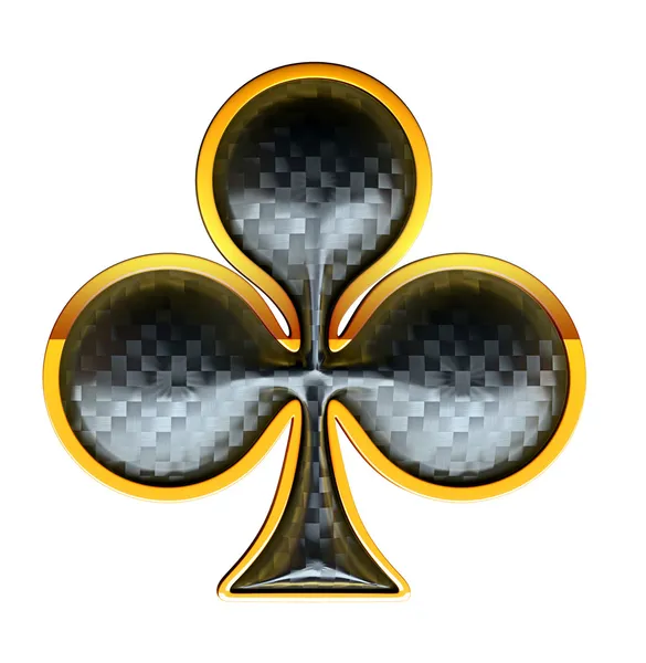 Altın çerçeveli kulüp desenli kart takımları — Stok fotoğraf