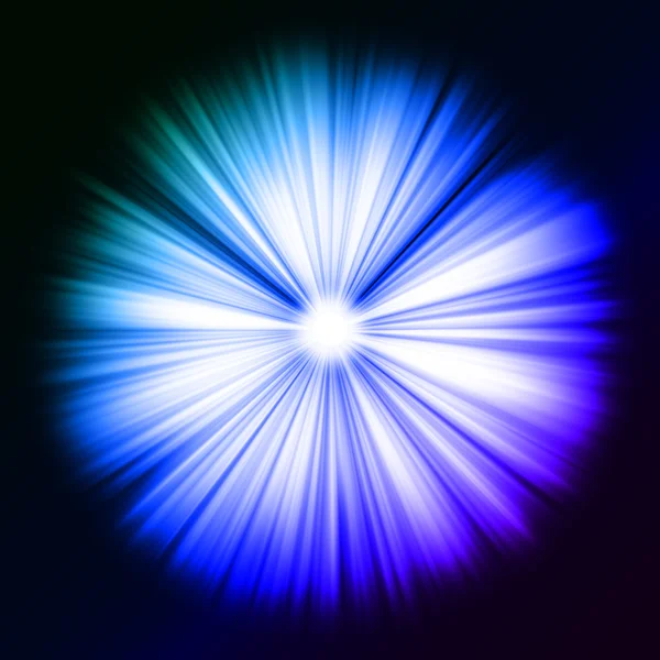 Bunte Lichtstrahlen: leuchtender Stern — Stockfoto