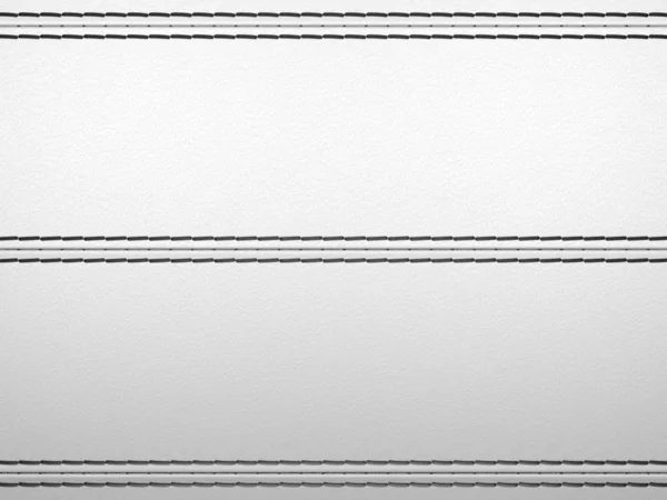 Light grey horizontal stitched leather background — Stock Photo, Image