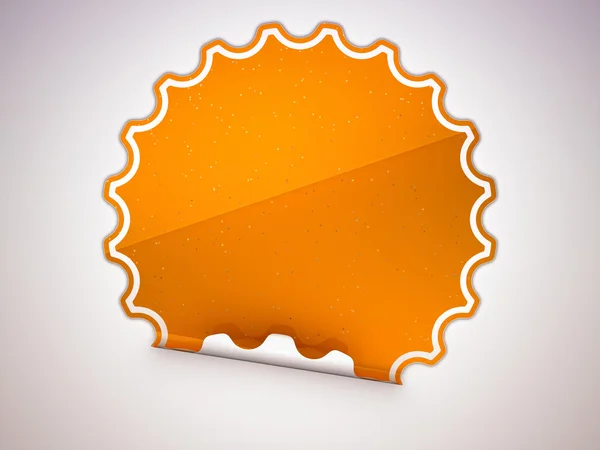 Gefleckte orange runde hamous Aufkleber oder Etikett — Stockfoto