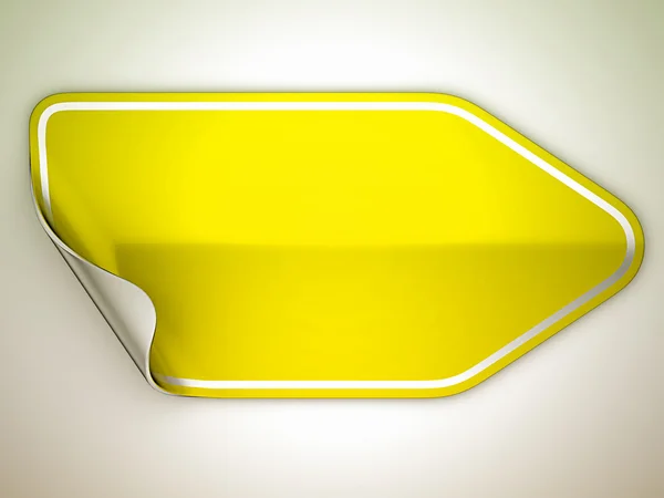 Κίτρινο hamous αυτοκόλλητη ετικέττα ή ετικέτα — Φωτογραφία Αρχείου