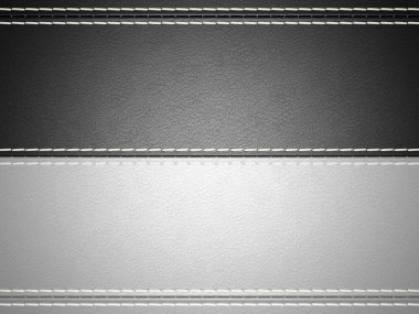 Black and grey horizontal stitched leather background clipart