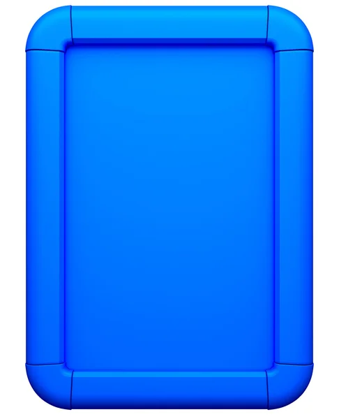 Caja de luz publicitaria azul aislada — Foto de Stock