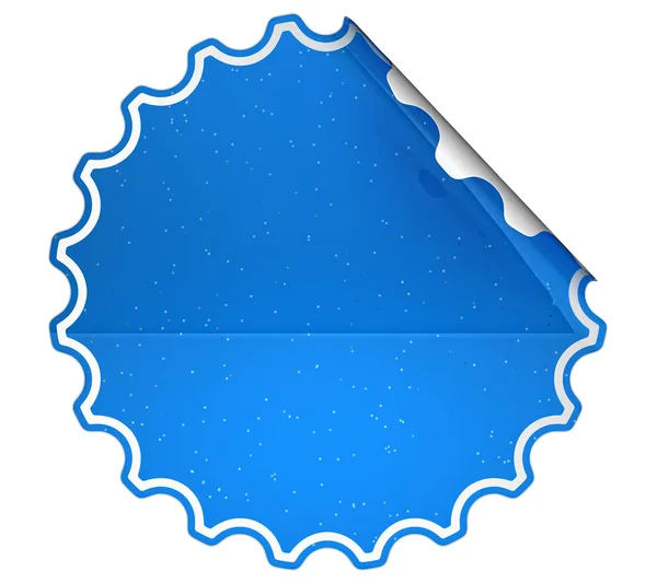 Синяя круглая наклейка или этикетка — стоковое фото