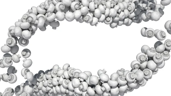 Гриби Шампіньйону потоки ізольовані — стокове фото