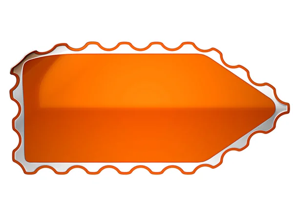 Oranžové hamous štítku nebo popisek — Stock fotografie