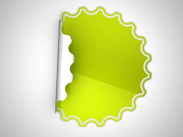 Green spotted sticker or label — Stock Photo, Image