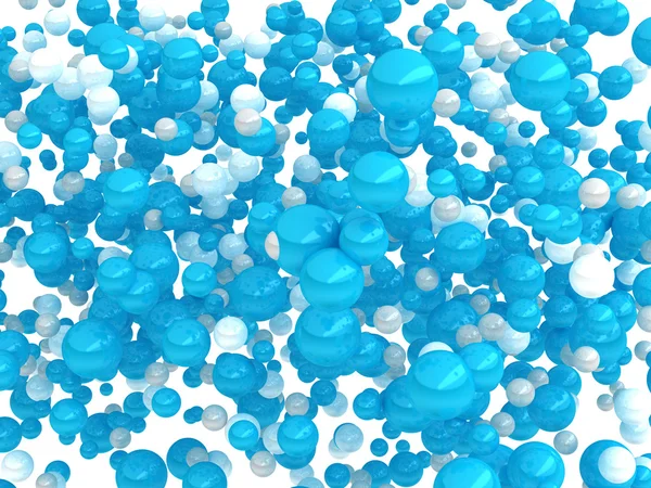 Синий и белый шары изолированы на белом — стоковое фото