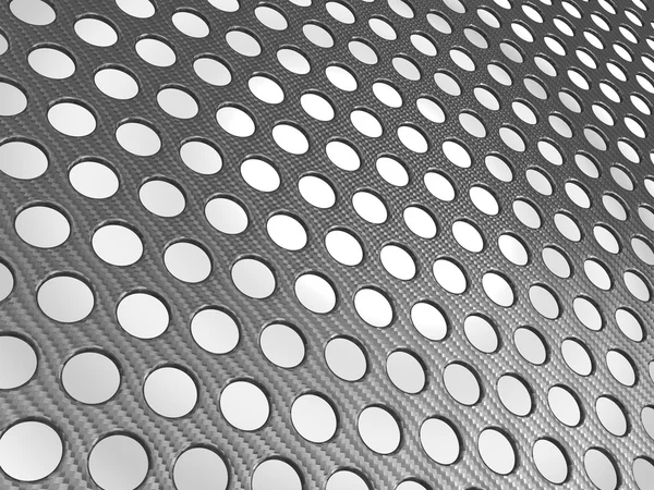 Carbon fibre surface perforated — Stock Photo, Image