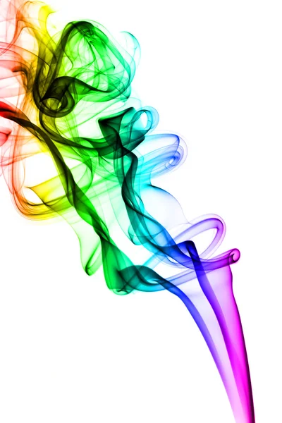 Colorido humo formas abstractas en blanco —  Fotos de Stock