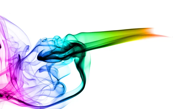 Colorful smoke Abstraction on white — Stock Photo, Image