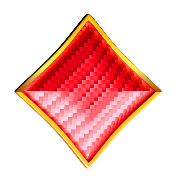 Diamanten texturierte Kartenanzüge — Stockfoto
