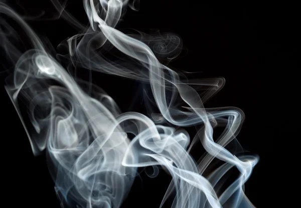 Abstrakt rök former på svart — Stockfoto