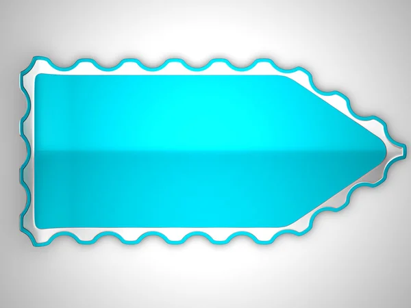 Etiqueta jagged azul ou etiqueta — Fotografia de Stock