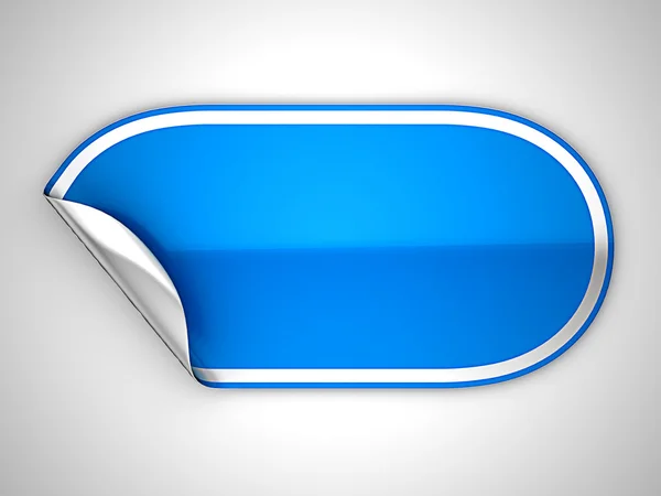 Синий круглый наклейка или этикетка — стоковое фото