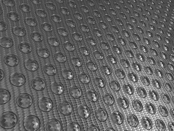Carbon fibre surface with round buttons — Stock Photo, Image