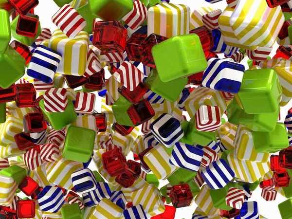 stock image Colorful Abstract cubic shapes or bonbons isolated