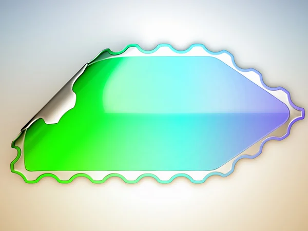 Colorido adesivo irregular ou rótulo — Fotografia de Stock