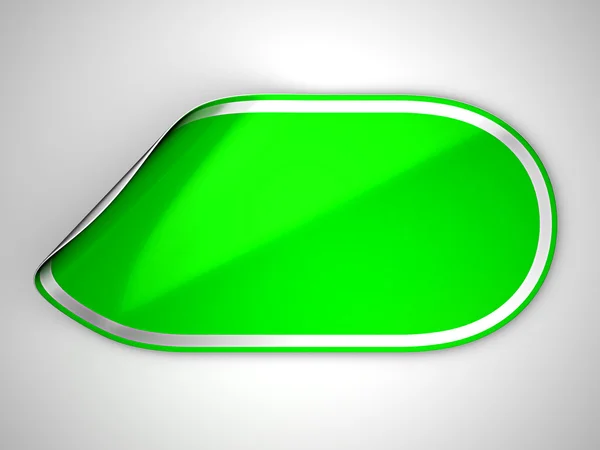 Зеленая круглая наклейка или этикетка — стоковое фото