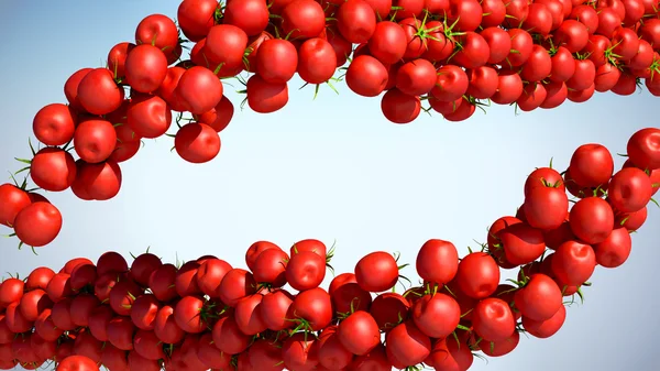 Вкусные свежие томатные вишневые потоки — стоковое фото