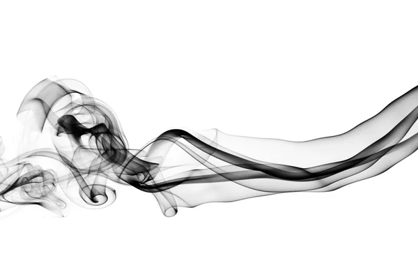Μαύρο αφαίρεσης: καπνών σχήμα σε λευκό — Φωτογραφία Αρχείου