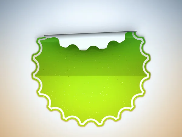 Зелена плямиста кругла наклейка або етикетка — стокове фото