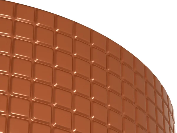 Large curved chocolate bar — Stock Photo, Image