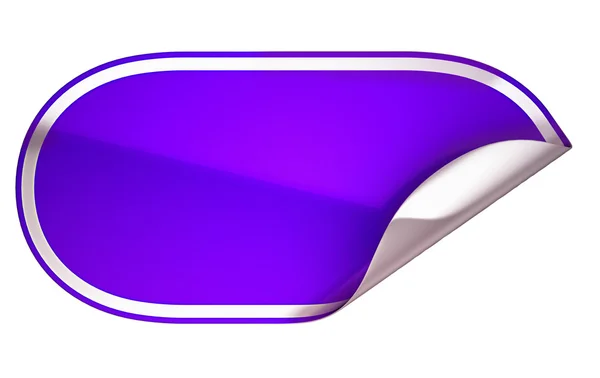 Purple rounded bent sticker or label — Stock Photo, Image