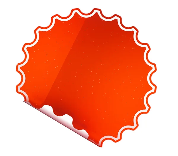 Round Red sticker or label — Stock Photo, Image