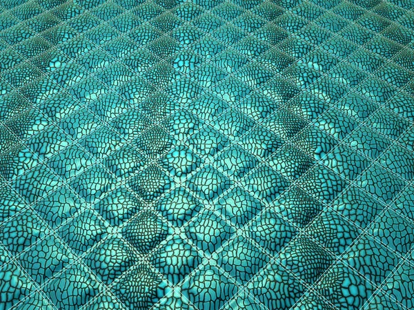 stock image Turquoise Alligator stitched skin