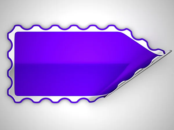 Фіолетовий відомий наклейка або етикетка — стокове фото