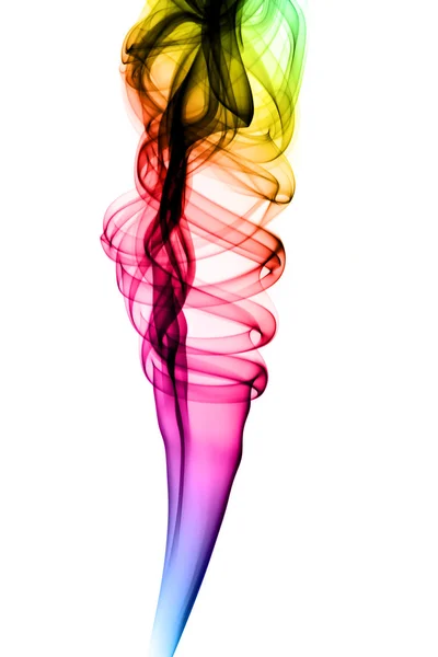Forma de humo colorido abstracto en blanco —  Fotos de Stock