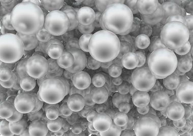 Large group of grey orbs or pearls clipart