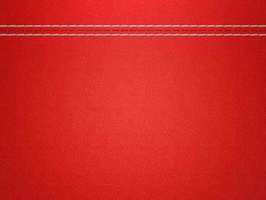 Stitched red leather background clipart